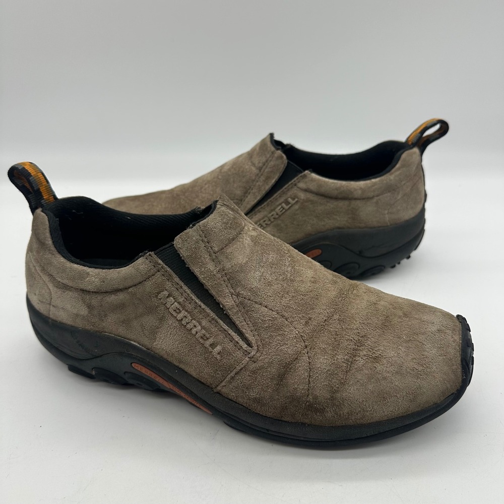 Merrell J60787 Mens 10.5 Jungle Moc Suede Gunsmoke Slip‎ On Comfort Hiking Shoes